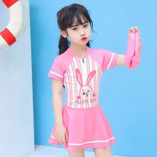 女童泳衣公主裙式2020年新款洋气中大童小女孩连体温泉泳装可爱款