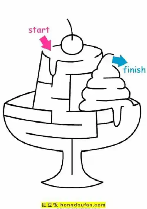 18张动物主题简单有趣的迷宫游戏图纸免费下载-红豆饭小学生简笔画