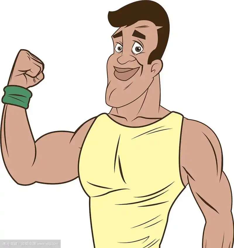 男人强壮肌肉健美运动形象