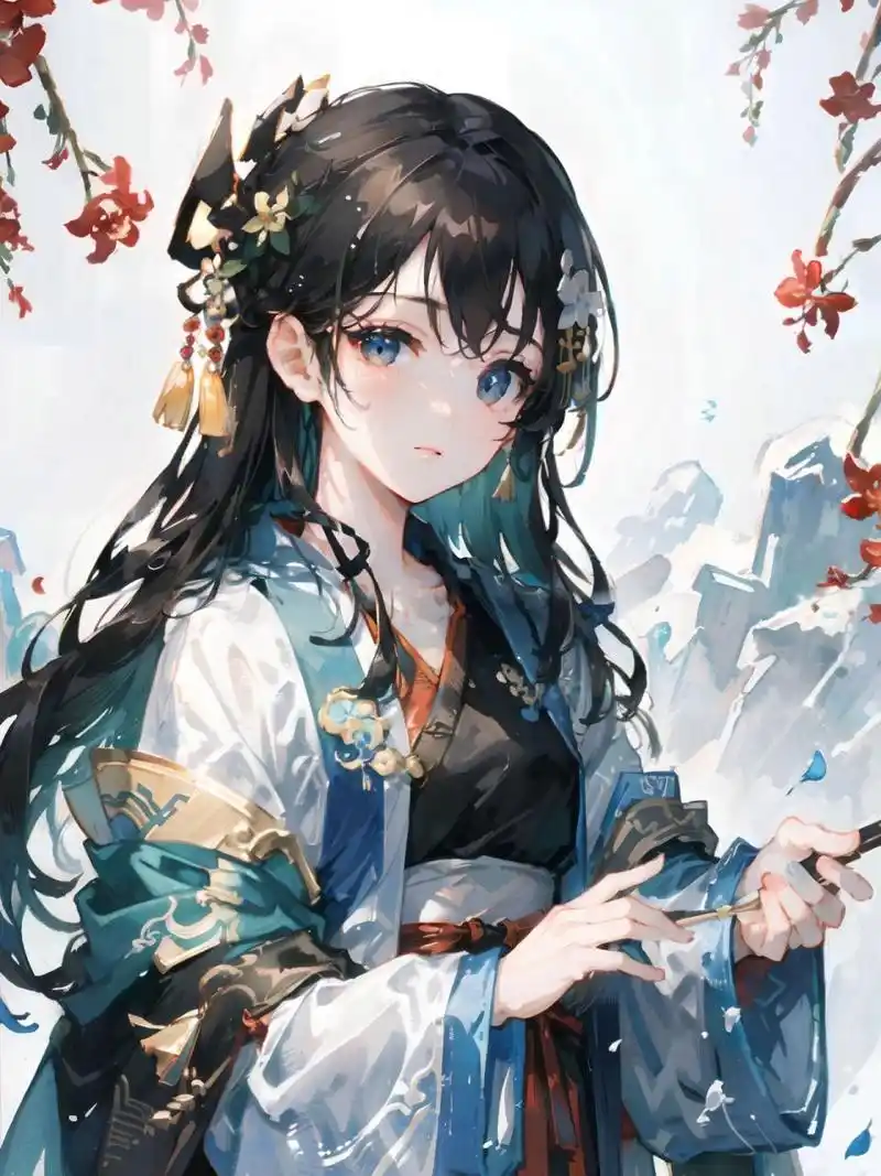 007卷 | 水墨丹青 淡雅古风 汉元素少女头像 国画风格真的太绝了 赞美