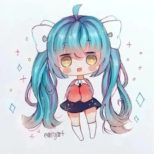 马克笔彩铅q版新手入门超可爱动漫人物手绘素材