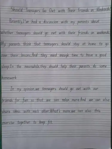 245班英语书写展示