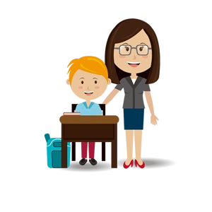 卡通良好师生关系免抠素材