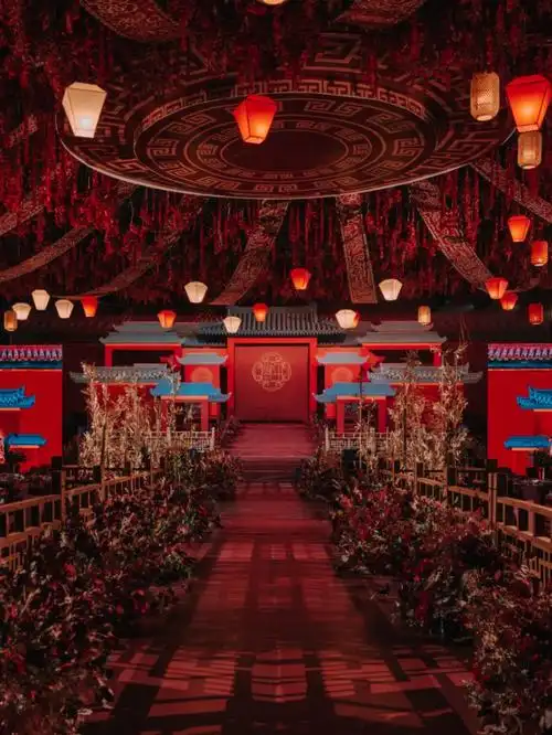 新中式婚礼布置的气质拿捏你古典仪式感