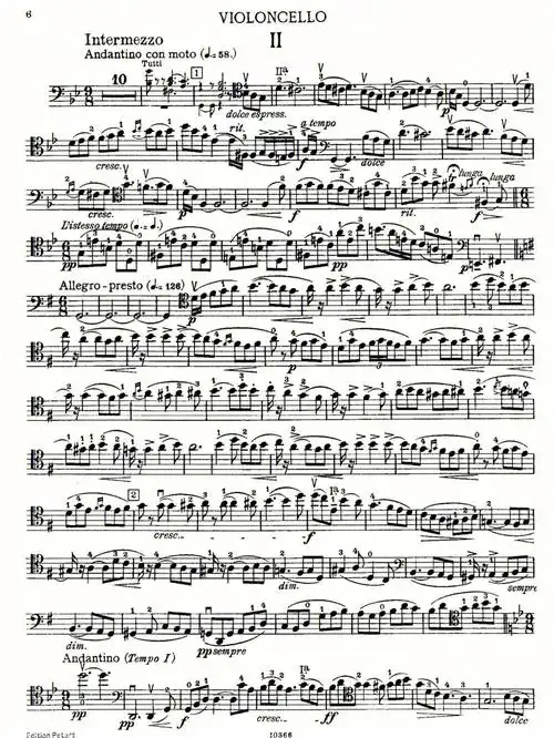 大提琴乐谱拉罗d小调大提琴协奏曲