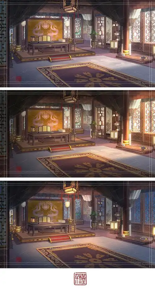 古风宫廷场景|插画|商业插画|槿千 - 原创作品 - 站酷 (zcool)