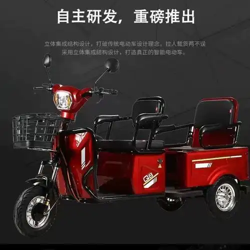 电动三轮车成年老人代步车拉货载货客货两用家用小型三轮电瓶车