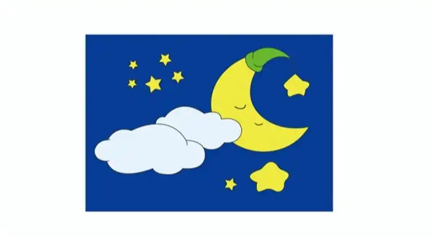 夜晚的天空简笔画幼儿