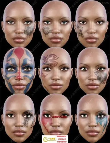 神奇女侠等角色扮演迷人黑人女性3d模型合集