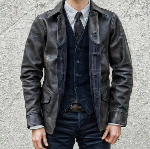 rrl  #皮衣  #皮衣搭配  #皮夹克  #皮毛一体  #复古风穿搭  #男人