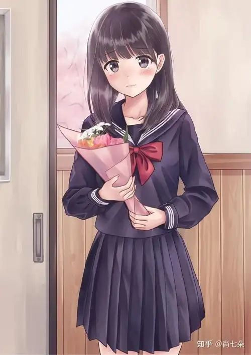 水手服女孩二次元漫画插画人物图片保存第五组 - 知乎