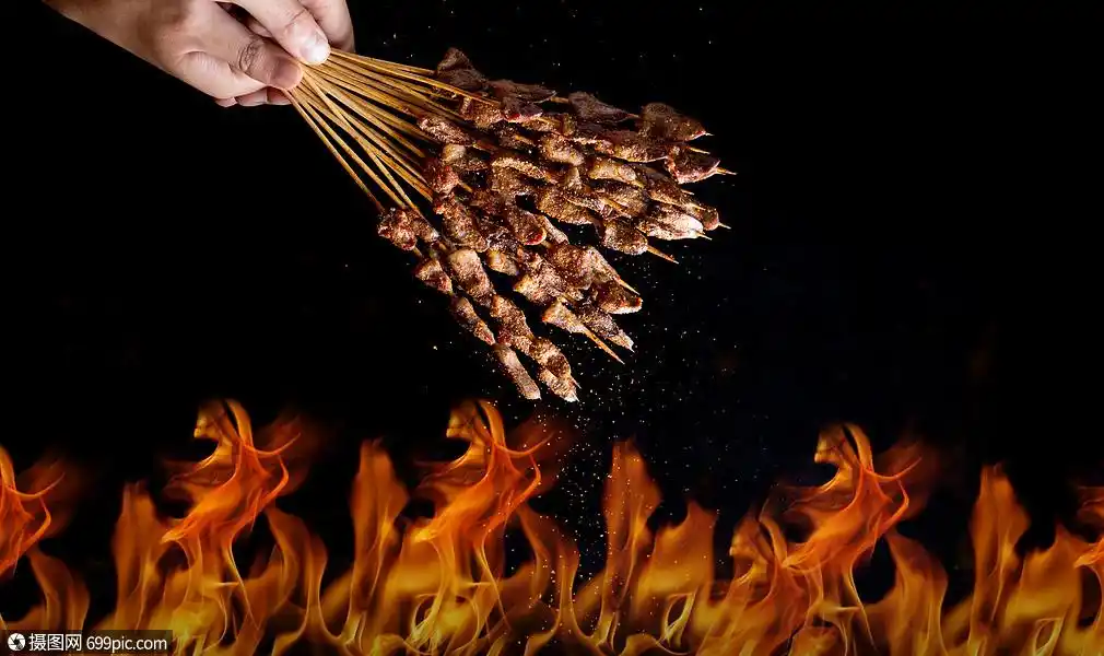 创意背景 生活方式 自助餐 烧烤美食场景.psd