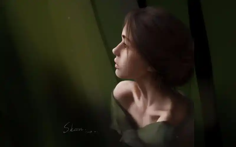 【照片厚涂】小姐姐 (锁骨控)_哔哩哔哩 (゜-゜)つロ 干杯~-bilibili