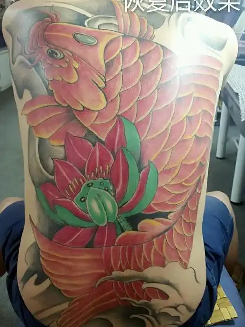 招财鱼_纹身图案手稿图片_杰子的纹身作品集