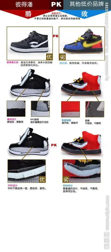 儿童休闲鞋优劣对比源文件