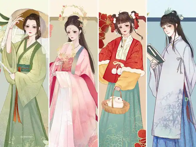 古风人物插画风花雪月系列