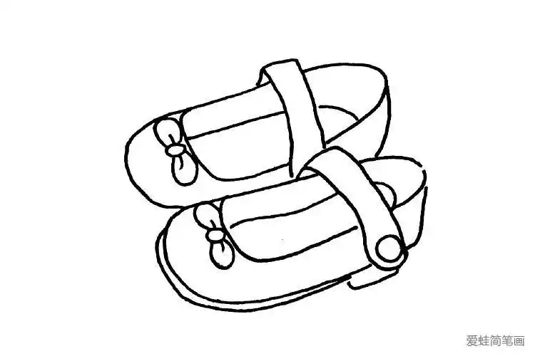 鞋简笔画 第1页儿童鞋子简笔画 小女孩简笔画鞋子一双鞋子简笔画图片4