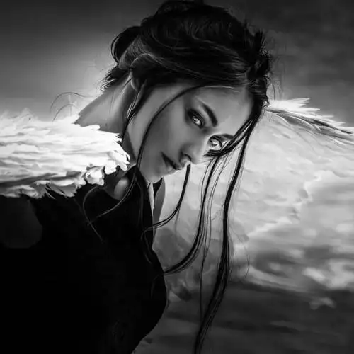 黑白人像单色营造纯净之美