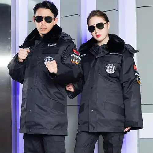 甄选保安服冬装棉服大衣套装作训服勤务大衣执勤服外套多功能棉衣99