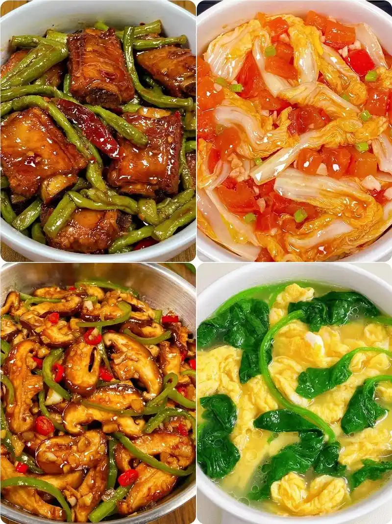 再也不用纠结饭菜弄那些了,直接三菜一汤解决 每天分享好吃的家常菜
