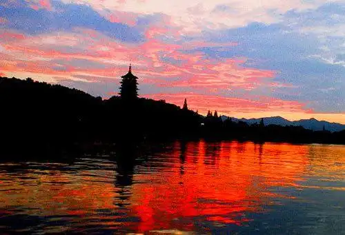 西湖十景_雷峰夕照_百度图片