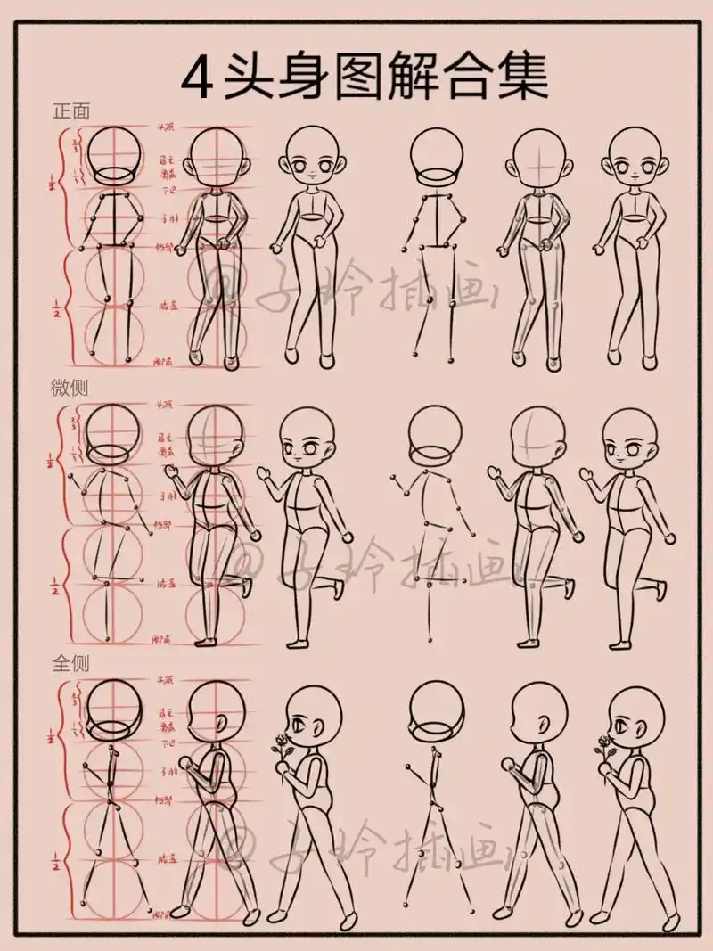 零基础学画画 ~q版人物 - 抖音