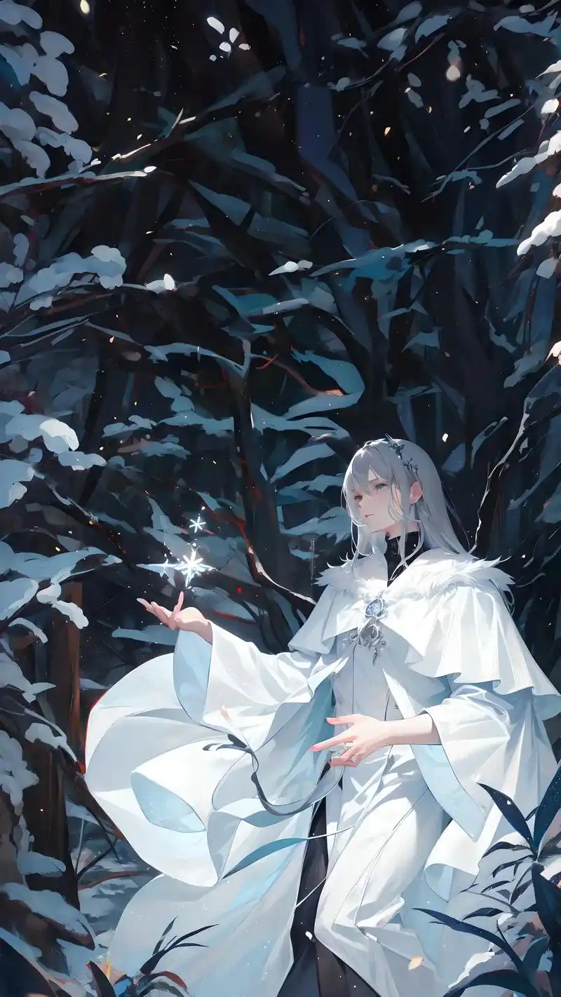 雪夜.#ai二次元 #动漫美图 #唯美意境 #美图分享 #治 - 抖音
