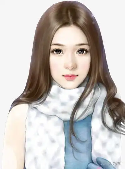 手绘女王范美女png素材透明免抠图片-动植人物