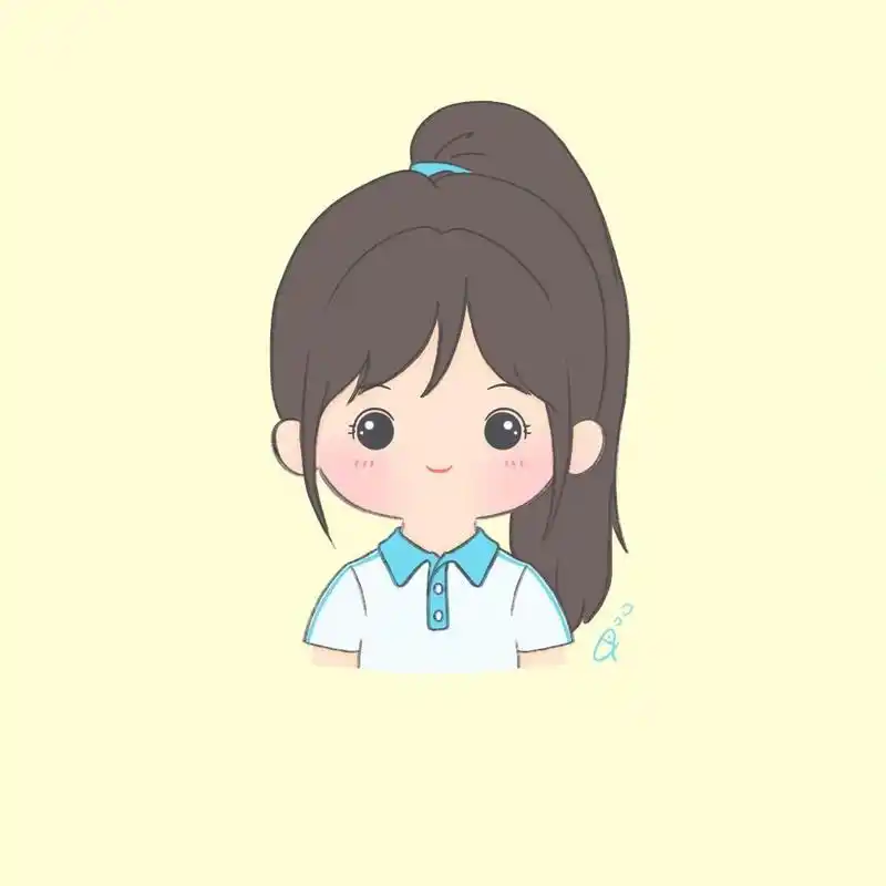 q版头像 | 青春校服高马尾女生头像