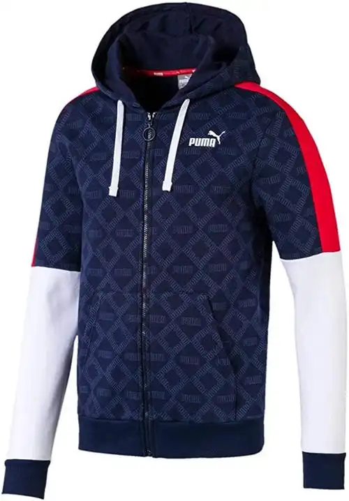 puma 彪马 男士 徽标全印花连帽运动衫