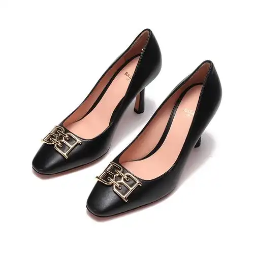 巴利bally奢侈品女士羊皮浅口杏仁头细高跟皮鞋单鞋evanca85