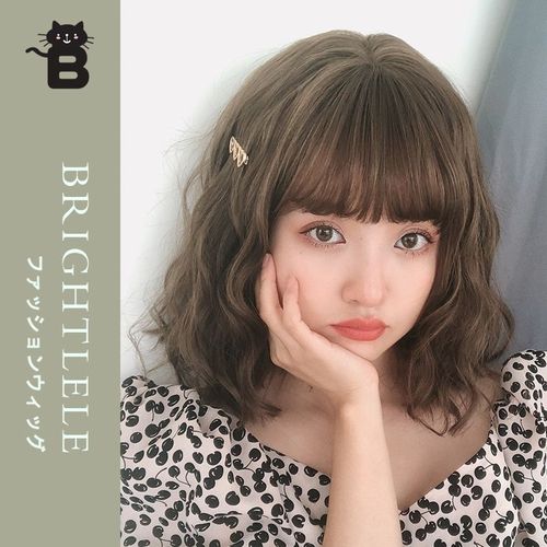 经典少女锁骨发泡面卷短发假发套日系蓬松修脸萌妹发型网红头套式