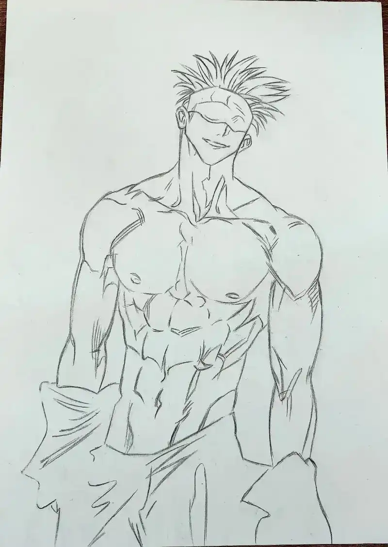 画五条悟都没流量吗?#手绘 #五条悟 #帅哥 #临摹 #腹肌 - 抖音