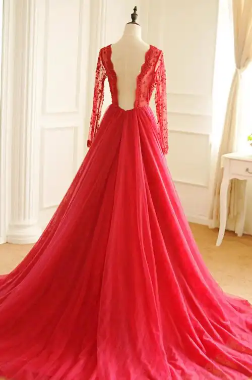 全国番茄新娘婚纱礼服馆-【番茄新娘】2016高定红色系礼服-中国婚博会