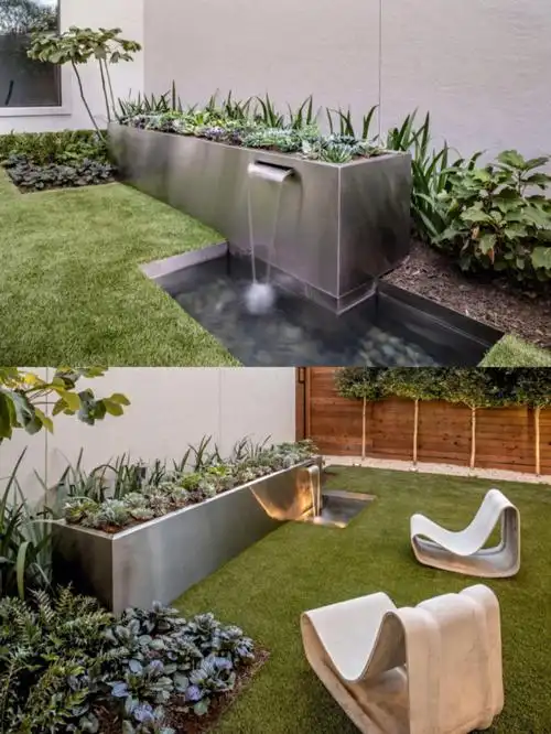 庭院设计  #花园水景小品  #花园水景墙  #花园设计  #景观设计