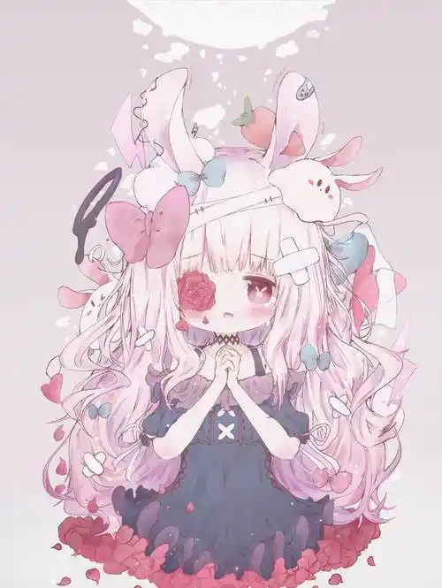 泣かないで甘目もな的兔耳少女插画图片