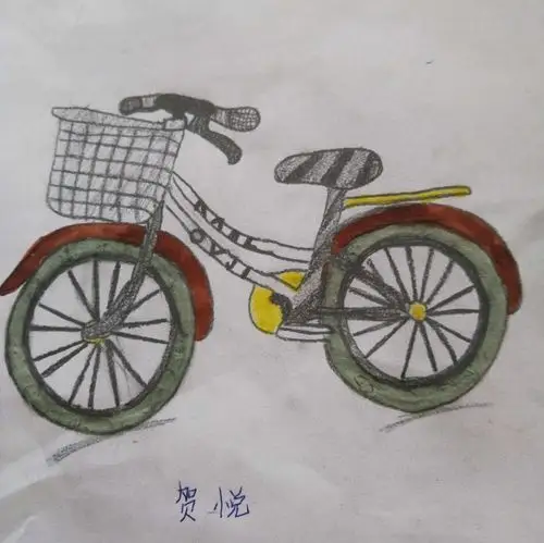 年级《一路轻骑》部分优秀作品欣赏 写美篇  选择好一个角度对自行车
