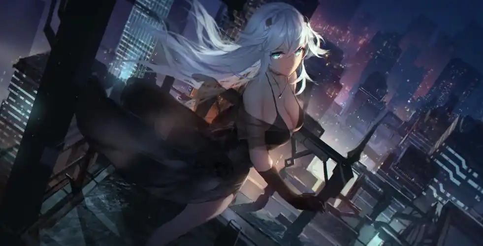 碧蓝航线手游壁纸:暮色下的舰娘