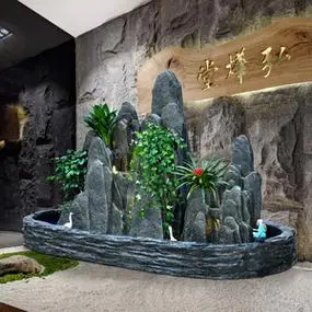 大型假山流水喷泉摆件室内客厅阳台招财装饰落地循环景观鱼池造景