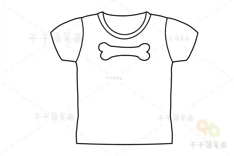 儿童短袖衣服卡通简笔画