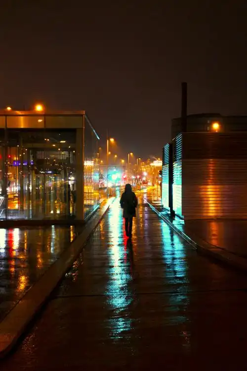 夜晚 背影 走图片_夜晚 背影 走高清图片素材库