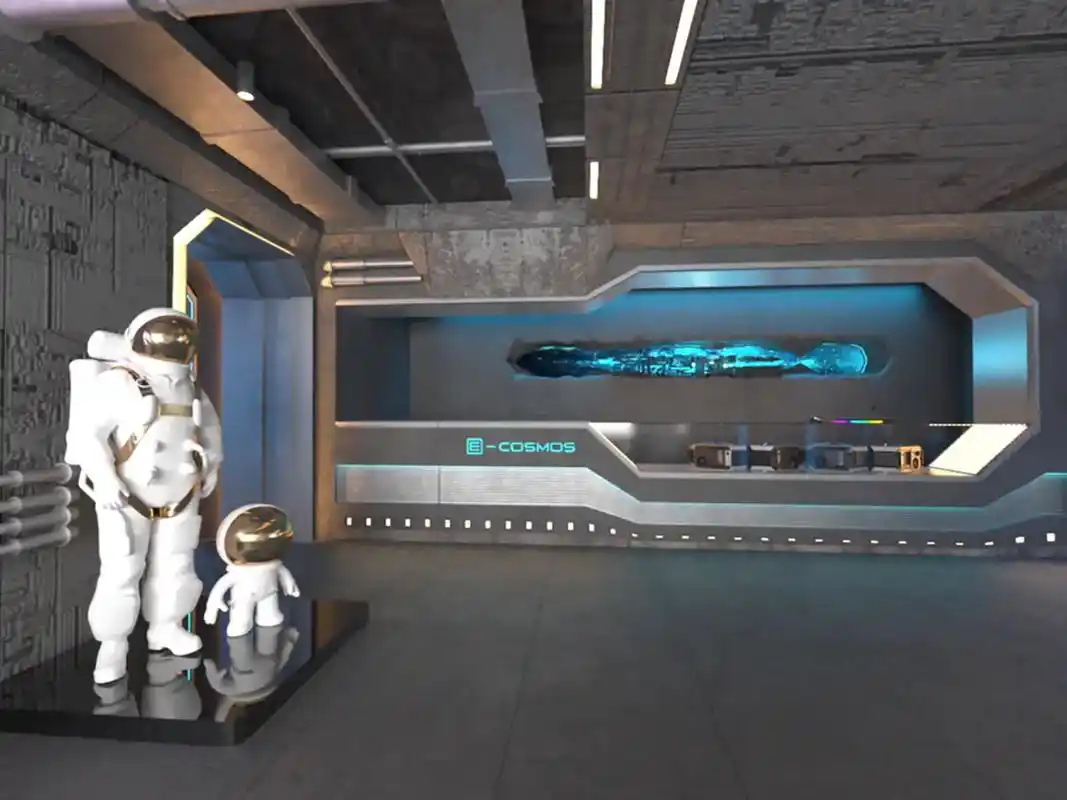 科技感满满的3d直播背景,不用大成本装修,只需要一面大白墙即 - 抖音