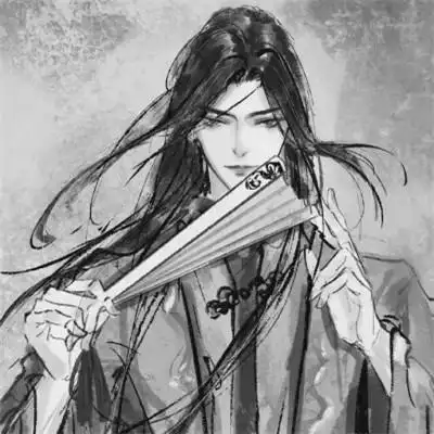 古风人物男生头像黑白帅气图片