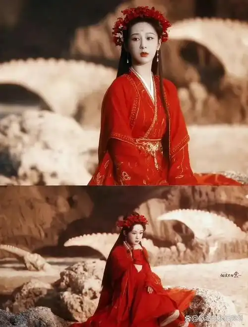 女明星的红衣古装造型,赵丽颖绝美,彭小苒惊艳,杨幂才是最合适
