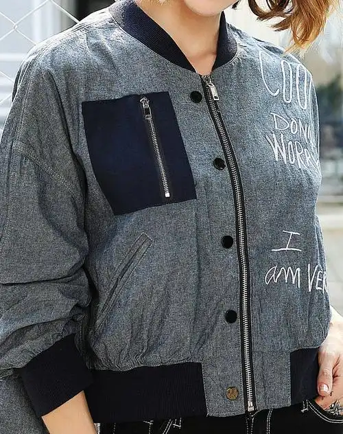 2017年秋冬季新款女款原创英文字母外套