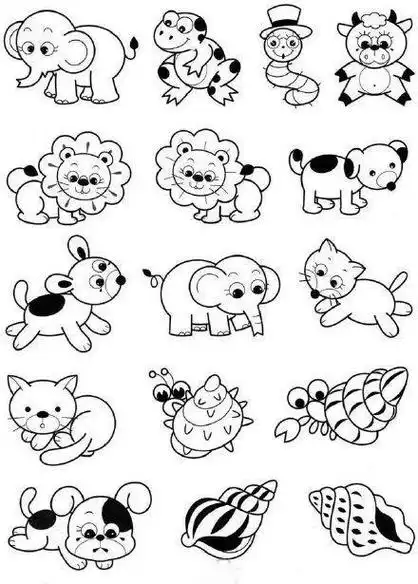 小动物的简笔画简单的