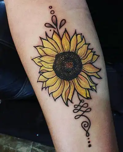 33张手臂向日葵纹身图案