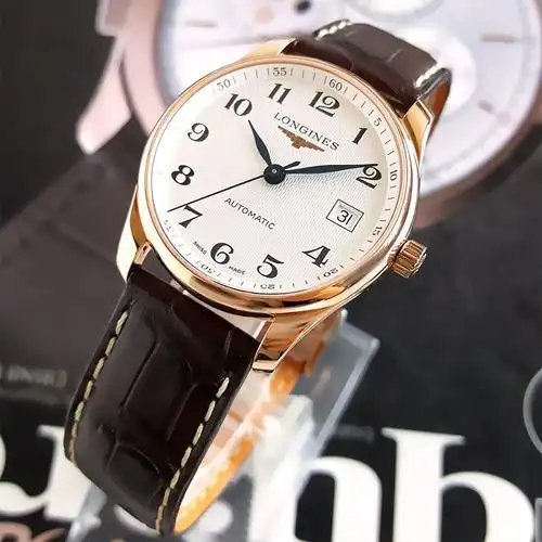 正品浪琴longines名匠l25188783自动机械36mm男表全套95新