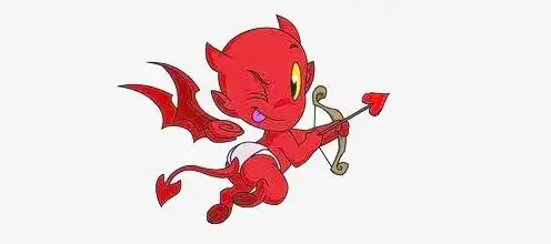 情人节粉色可爱海报小恶魔png免抠