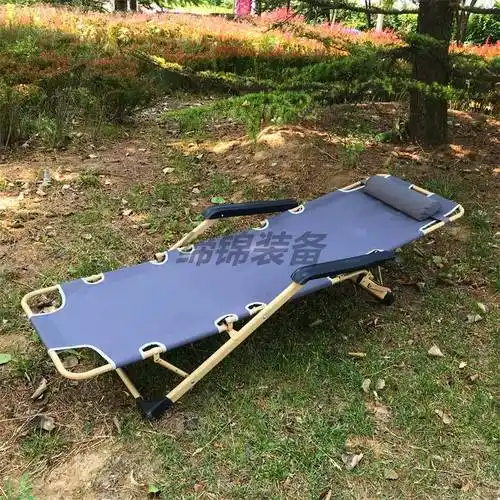 兵耀djt060灰色躺椅床铁管178cm折叠躺椅休闲椅